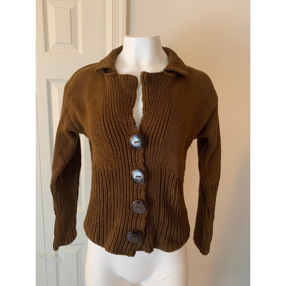 Pure Handknit Cotton Cardigan Sweater - Picture 2 of 11